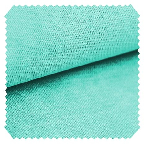 novely® ORMONT - Samtiger Chenille-Stoff - Robuster Möbelstoff - Polsterstoff in 18 Farben - Pflegeleichte Meterware 1lfm | Farbe: 12 Türkis