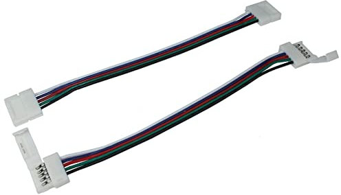 5x 50cm RGBW LED Clip Verbinder mit Kabel für 12mm RGBW LED Streifen 17x5mm