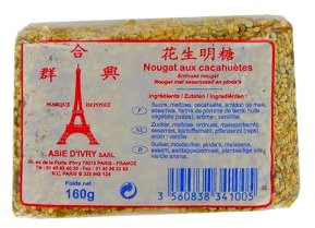 Nougat aux cacahuètes ASIE d'IVRY 160g France - Lot de 3 pièces