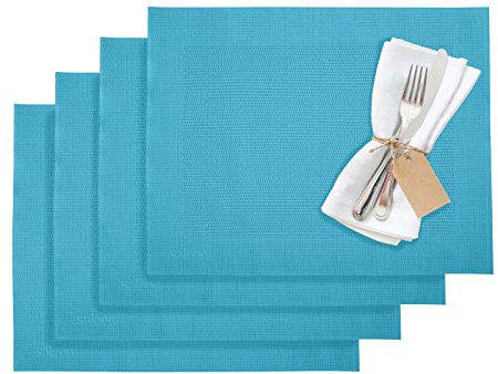 Westmark Tischsets/Platzsets, 4 Stück, 42 x 32 cm, Synthetik, Türkis, Saleen Edition: Home