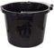 Red Gorilla Premium Builder's Bucket Black 14 litre 3 Gallon Heavy Duty Strong Metal Handle Moulded Grip Multi Purpose Food Grade Plastic