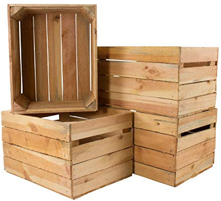 Vintage Möbel 24 GmbH - Juego de 5 Cajas de Madera Antiguas, Cajas de Fruta usadas, Cajas de Vino, Aspecto Usado, para decoración, Almacenamiento o construcción de Muebles