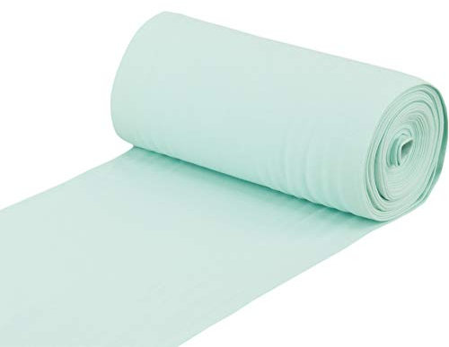 Baumwoll - Bündchenstoff Uni einfarbig hellmint - Meterware ab 25 cm x 70 cm Schlauchware - Stoff zum Nähen