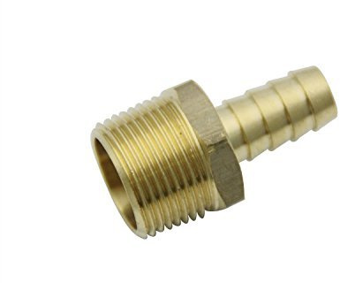 LTWHOME Coupleur/connecteur à raccord cannelé en laiton 3/4mâle BSPT x 1/2 (12mm) Tuyau Barb Essence Gaz Eau (Pack de 5)