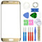 MovTEK Frontglas Display Glas Reparatur Set kompatibel mit Samsung Galaxy S7 Edge SM-G935F G935FD 5.5 Zoll inklusive Werkzeugsatz -Gold