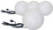 Trango 4er Set 250GB IP65 Gartenkugel inkl. je 1x E27 LED Leuchtmittel in Granitstein-Optik *NATURE* Kugelleuchte mit 25cm Durchmesser & ca. 5 Meter IP44 Kabel Gartenleuchte, Leuchtkugel, Kugellampe