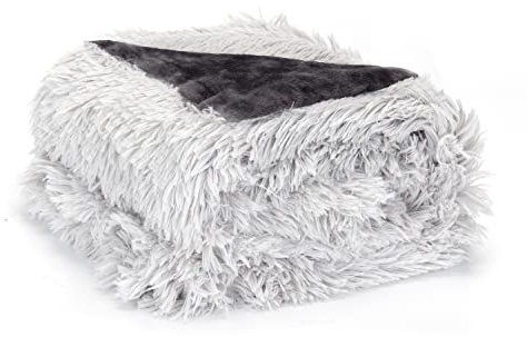 Nobleza Hundedecke Weiche Fleecedecke Waschbare Deck für Haustier Hunde Katzen Welpen Weiche Warme Matte, Grau 120 * 100cm