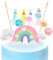 VEYLIN Cake Topper Kit, Birthday Rainbow Cloud Cake Topper Kids Cake Decoration for Birthday Baby Showr Party