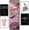 Postertech® Premium Poster Abstrakte Bilder | 6 Bilder als Abstrakte Kunst Wanddeko | 4X DIN A4 und 2X DIN A3 | Rosen Blumen Pink Rosa modern (Set 6er Rosen)