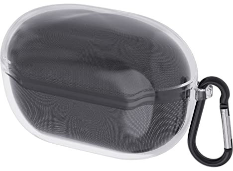 Geekria TPU Case Cover Compatible with JBL Endurance Race True Wireless Earbuds, Earphones Skin Cover, Protective Carrying Case with Keychain Hook, Charging Port Accessible (Clear)