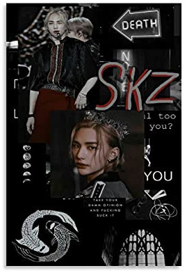 Kpop Stray Kids Poster SKZ Leinwand-Kunst-Poster und Wandkunstdruck, modernes Familien-Schlafzimmer, Deko-Poster 20 x 30 cm