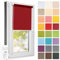 Estika Rollo für Fenster ohne Bohren - 90cm x 150cm - Dunkelrot - 25 Stoff Farben, Klemmfix Montage, Fenster rollos für innen, Sichtschutz für Fenster und balkontür (90 cm Stoffbreite)