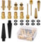 YDIAMEJ 24 Pcs Fahrradventil Adapter, Alle Ventiladapter SV AV DV Fahrrad Ventiladapter Set Kompress Dunlop Autoventil Sclaverandventil mit Dichtring für Fahrradpumpe Standpumpe Luft- Ballpumpe