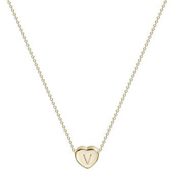 Halsketten Halsketten Lange Chunky Halskette Kette Halsketten Brief Geschenk Name Frauen 26 Mode Anhänger Schmuck Englisch Halsketten & Anhänger Herz Halskette Mädchen ( Color : V , Size : Taille uniq