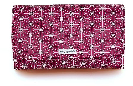 Blausberg Baby - Wickeltasche ABWASCHBAR Windeltasche abwaschbar für unterwegs - Materialien Oek-Tex Standard zertifiziert - Made in Germany - Happy Star Cranberry Rot