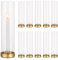 Romadedi Bougeoir Doré avec Verre Amovible - Lot de 10 Chandelier en Métal pour Bougie Decorative Deco Maison Bougeoirs pour Centre de Table Mariage Noël Fête