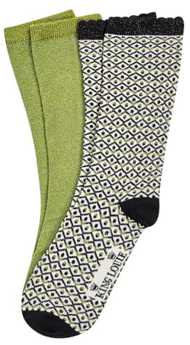 King Louie Damen Socken 2 Paare im Set inkl. Geschenkschachtel Quentin (35-38, 253 Posey Green)