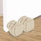 Acrux7 2Pcs Jute Decorative Nautical Door Stopper, Square Rope Knot Door Stop, 5.5x5.5 Inch, Brown - Keep Door Open