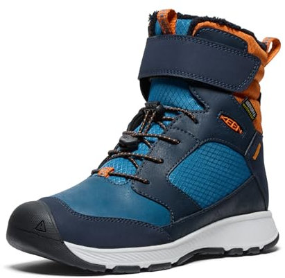 KEEN Skua Winter Wasserdicht Schneestiefel, Sky Captain/Gold Flame, 34 EU