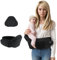 Ergonomischer Hüftsitz Babytrage mit Taillenstütze, Leichte Baby Hüfttrage von Neugeborenen bis Kleinkind, Verstellbarer Baby Taille Hocker Sitz für 6 Monate Plus (Schwarz)