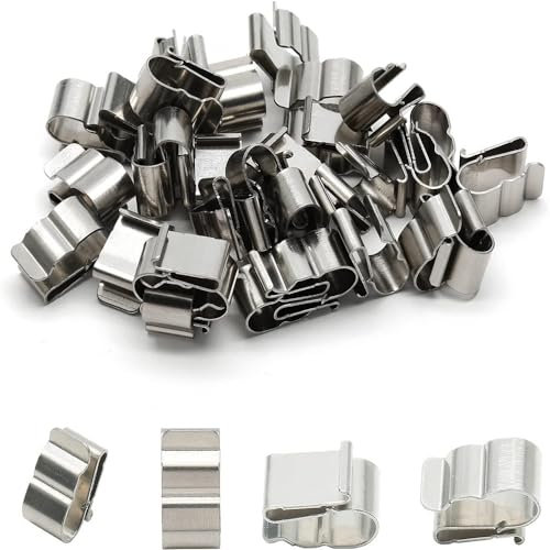 Aatpuss 50Pcs Clips De Fil Métallique, Organisateur De Câbles, Les Clips De Faisceau, Cadre De Câble Pince Pour Panneau Solaire Sunrunner Solaire Photovoltaïque Clips De Câble