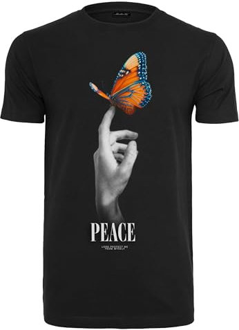 Mister Tee Herren T-Shirt Peace Butterfly Tee, Print T-Shirt, Regular Fit, Streetwear