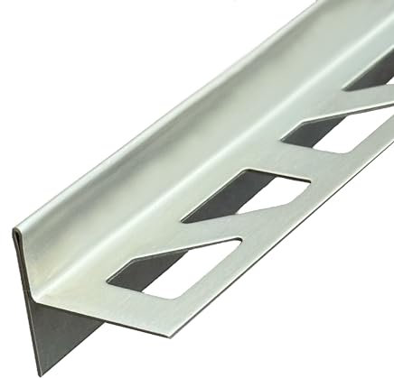 Dederer Systems - Gefälleprofil Dusch-, Keil-Profil 11 mm, Gebürstet, V2A Edelstahl (Links, 200 cm)