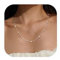 Adramata Perlenkette Damen - 18K Gold/Silber Perlen Choker Kette mit Süßwasserperlen - Damen Schmuck Geschenke