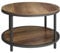 Vicco Couchtisch Ontario, Eiche/Schwarz, 80 x 46 cm Rund