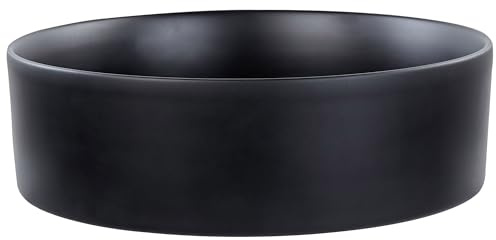 Lavabo da bagno in ceramica ⌀ 40 cm nero