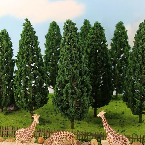 Add Natural for ELEMENTS to Your For Scale Railway Layout with 10pcs Green Pine Trees 15cm Height
