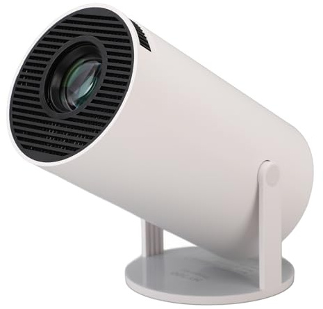Auto Keystone Tragbarer Projektor, 300 ANSI Smart Projektor mit WiFi 6 BT 5.2, 270° Drehung, Heimvideoprojektor mit HDMI/USB/AUX, Integriertes Android 11.0 OS (EU-Stecker)