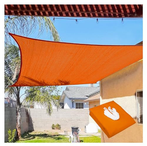 Sonnensegel, wasserdicht, reißfest, langlebig, atmungsaktiv, Terrassenüberdachung, Orange, 2 m x 4 m