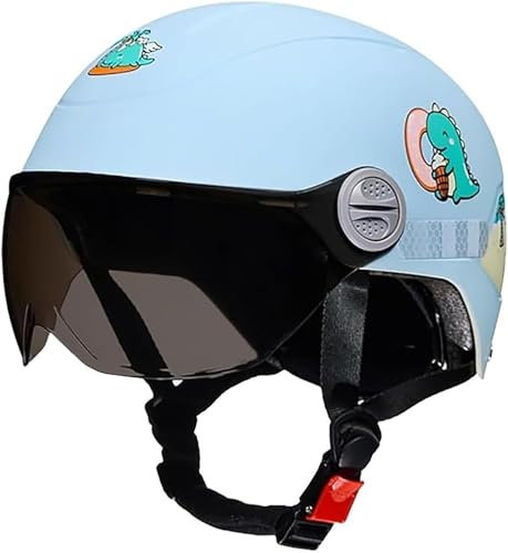 Kids Motorcycle Helmet Lightweight with Visor for MTB BMX Cycling Scooter Boys Girls Age 4-15 A,48-55cm