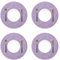 HSTWODE Tischsets Abwaschbar Leder und Untersetzer, Doppelseitigen Platzset Rund Ø 33cm 4er Set rutschfest Glasuntersetzer Platzdeckchen Leder Kunstleder Tischset (Lila)