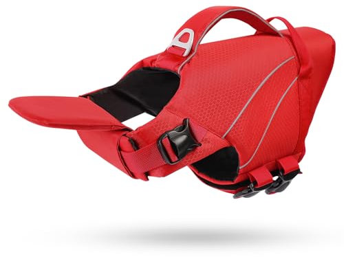 Hunde Schwimmweste,Hundeschwimmweste Mittelgroße mit abnehmbarem Frontauftrieb & Reflektoren, Rettungsweste für Hunde zum Bootfahren,Kanufahren,Schwimmen,Surfen,Größe XS-XXL| KONVINIT Dog Life Jacket