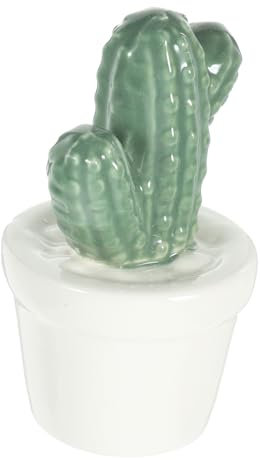 Zerodeko Opera Darte Di Cactus Ornamento Galvanizzato Ornamento Di Cactus in Ceramica Elegante Decorazione Per La Casa Artigianato Duraturo