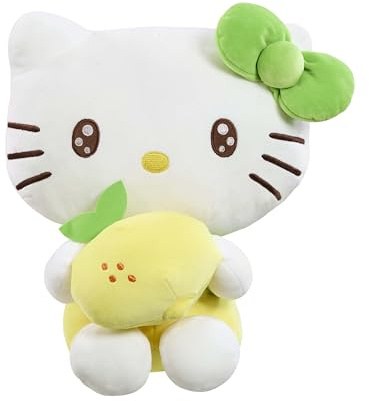 Hello Kitty Macedonia Plush, 22cm Lemon Soft Toy, Cute Lemon-Themed Outfit, Official Licensed Plush for Fans and Collectors, Adorable Gift for Children, Ages 4+