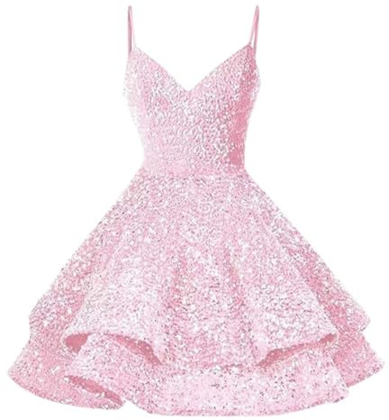 Sequin Homecoming Dresses 2025 Spaghetti Straps Short Prom Dresses Sparkly A Line Cocktail Gowns Comfy Elegant