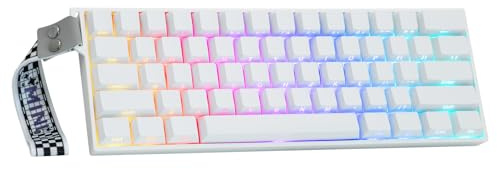 MechLands Aula Mini60 HE PRO Wireless Hall Effect Gaming Keyboard, 4000mAh | Magnetic Keyboard with 8K Polling, Fast Trigger, SOCD & DKS, Adjustable Actuation, RGB Backlit, Sound Dampening (White)