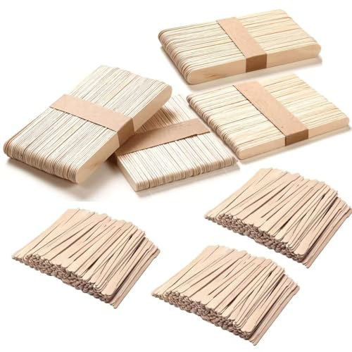 500 Stück Holzspatel aus Holz Waxing Applikator, Kleine Holzstäbchen für Haarentfernung oder Handwerk