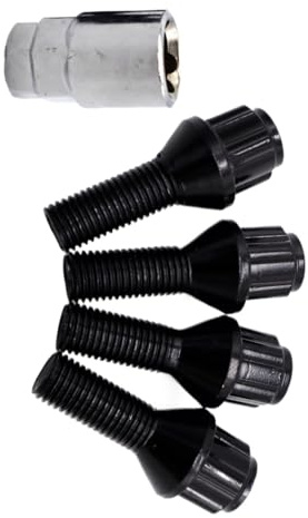 Radschrauben M12x1,5 Radbolzen Radmuttern Zubehör Radmuttern Schlüssel Schwarz Kompatibel Mit Für E30 E36 E46 E90 E91 E92 E93