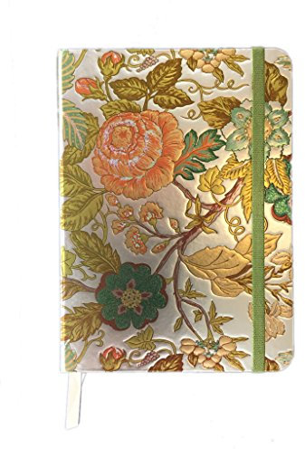 Crispe Notizbuch Flora 13,5 x 18 cm - mit elastischem Gummibandverschluss - liniert