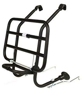 Porte-bagages pliable avant noir large pour Vespa PX 80 125 200 T5