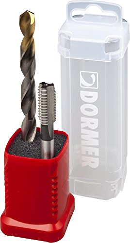 Dormer Set E500 Taps and A002 Drill bits with 118 Degree Tin Tipped Split Point, Tap Size M10NO2