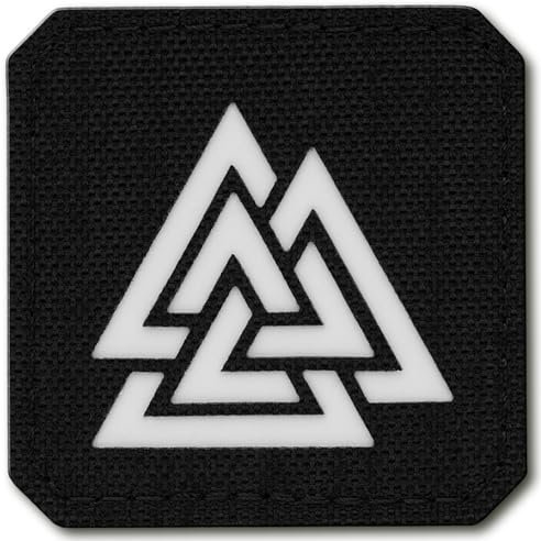 M-Tac Valknut Morale Patches Military Tactical Cut Viking Norse (Black - GITD)