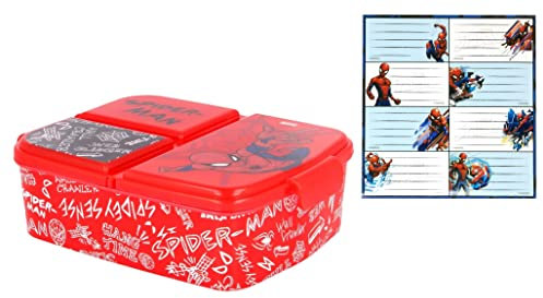 Theonoi, contenitore per il pranzo per bambini, a scelta: Avengers, Mickey, Paw Patrol, in plastica senza BPA, Spiderman