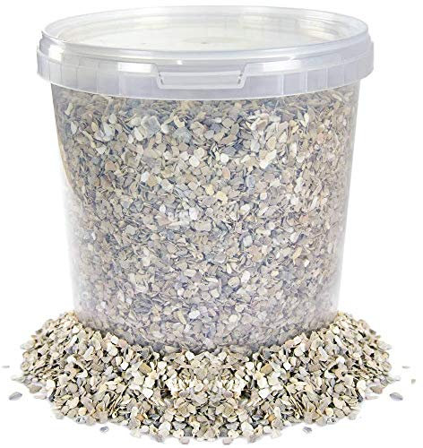 BusyBeaks Hen Sized Oyster Shell | Premium High in Calcium Poultry Grit | Enhances Strong Bones Digestion System and Quality of Eggs | Chicken Hen Animal Wildlife Mixture | Natural Food Mix (1L Tub)