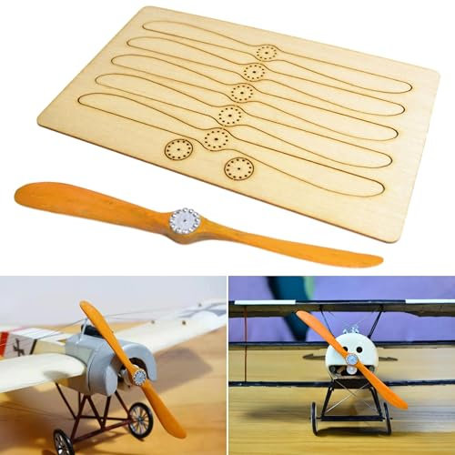 Modellflugzeug Holzpropeller, 138 mm Länge, für Slow Flyer, zum selber Bauen aus Holz, Nicht flugtauglich, für Standmodelle, Sperrholz Propeller, Flugzeugmodell Zubehör, Fliegermodell Motorpropeller