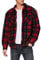 Plaid Teddy Lined Shirt Jacket red/Black XL